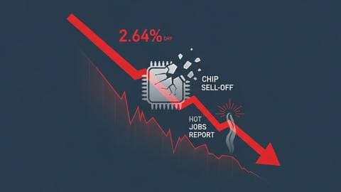 S&P 500 צונח 2.64% ביום שישי: שילוב קטלני של מכירות שבבים ודו"ח תעסוקה חם מאיים על ריבית הפד